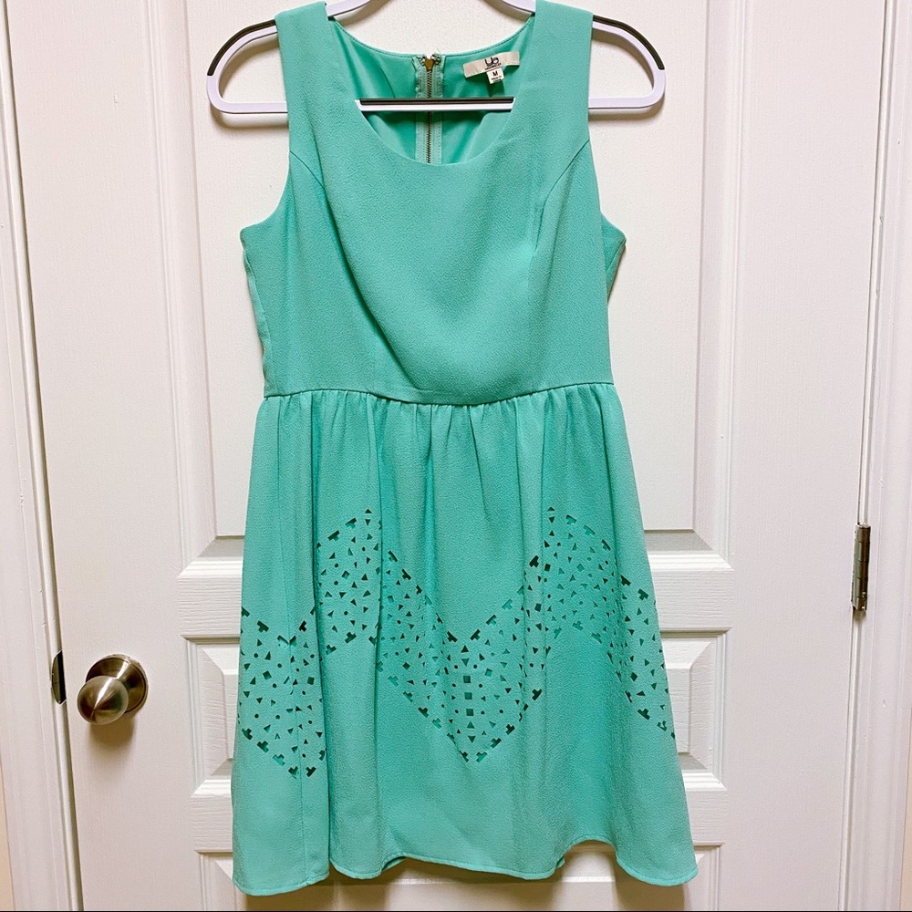 Ya Los Angeles Fit & Flare Eyelet Dress
